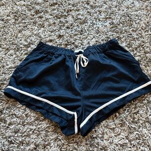 Abercrombie & Fitch Navy Pajama Shorts with White Trim
